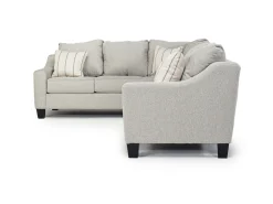 Mor Furniture Sleeper Sofas|Sectionals|Lucy Tux Queen Sleeper Sectional In Splash Linen, Right Facing