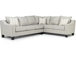 Mor Furniture Sleeper Sofas|Sectionals|Lucy Tux Queen Sleeper Sectional In Splash Linen, Right Facing