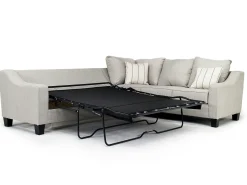 Mor Furniture Sleeper Sofas|Sectionals|Lucy Tux Queen Sleeper Sectional In Splash Linen, Right Facing