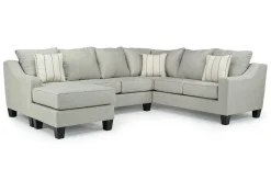 Mor Furniture Sectionals|Lucy Tux Sofa Chaise Sectional In Splash Linen, Right Facing