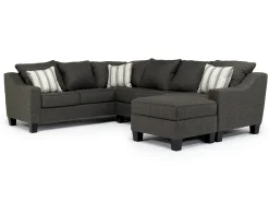 Mor Furniture Sectionals|Lucy Tux Sofa Chaise Sectional In Splash Linen, Right Facing