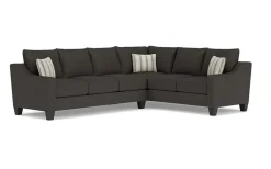 Mor Furniture Sectionals|Lucy Tux Sofa Sectional In Splash Charcoal, Right Facing