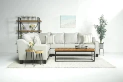 Mor Furniture Sectionals|Lucy Tux Sofa Sectional In Splash Charcoal, Right Facing