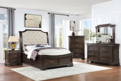 Mor Furniture Storage Beds|Beds|Lyndhurst Sleigh Bed W/ Storage In Vintage White, Queen