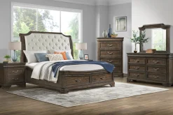 Mor Furniture Storage Beds|Beds|Lyndhurst Sleigh Bed W/ Storage In Vintage White, Queen