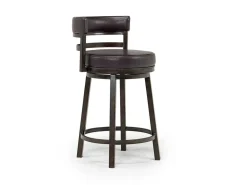 Mor Furniture Counter Height Stools|Barstools|Madrid Counter Height Stool In Auburn & Brown, Swivel