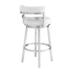 Mor Furniture Counter Height Stools|Barstools|Madrid Counter Height Stool In Auburn & Brown, Swivel