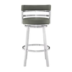 Mor Furniture Counter Height Stools|Barstools|Madrid Counter Height Stool In Auburn & Brown, Swivel