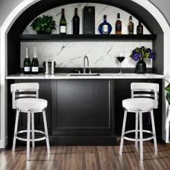Mor Furniture Barstools|Madrid Swivel Barstool In Gray