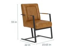 Mor Furniture Chairs|Maguire Accent Saddle Chair In Brown Leather