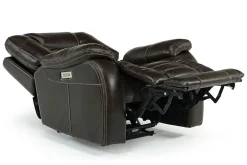 Mor Furniture Recliners|Malibu 3 Power Recliner In Leather Chocolate