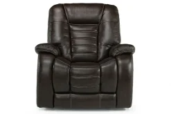 Mor Furniture Recliners|Malibu 3 Power Recliner In Leather Chocolate