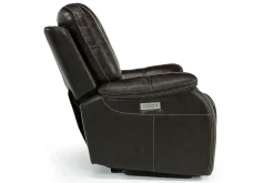 Mor Furniture Recliners|Malibu 3 Power Recliner In Leather Chocolate