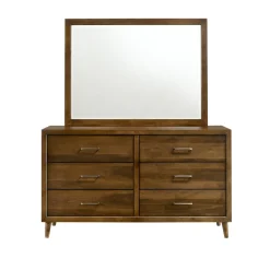 Mor Furniture Bedroom Sets|Malibu Panel Bed, Dresser, Mirror & Nightstand In Walnut, Twin