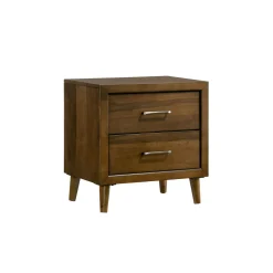 Mor Furniture Bedroom Sets|Malibu Panel Bed, Dresser, Mirror & Nightstand In Walnut, Twin