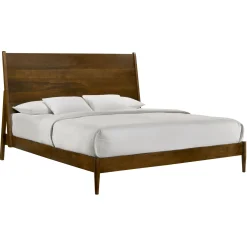 Mor Furniture Bedroom Sets|Malibu Panel Bed, Dresser, Mirror & Nightstand In Walnut, Twin