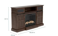 Mor Furniture Fireplace Tv Stands|Fireplaces|Manning Bluetooth Console W/ Fireplace Insert In White, 68 Inch