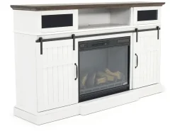 Mor Furniture Fireplace Tv Stands|Fireplaces|Manning Bluetooth Console W/ Fireplace Insert In White, 68 Inch