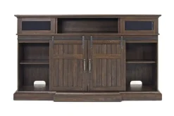 Mor Furniture Media Consoles & Hutches|Tv Stands|Manning Bluetooth Console In Brown, 68 Inch