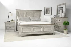 Mor Furniture Bedroom Sets|Mariana Bed, Dresser, Mirror & Nightstand In Vintage Creme, Queen