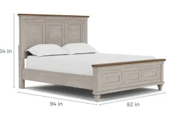 Mor Furniture Bedroom Sets|Mariana Bed, Dresser, Mirror & Nightstand In Vintage Creme, Queen