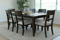 Mor Furniture Seating For 6|Dining Room Sets|Mariana Dining Table & 6 Chairs In Vintage Mocha