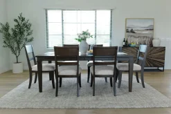Mor Furniture Seating For 6|Dining Room Sets|Mariana Dining Table & 6 Chairs In Vintage Mocha