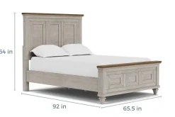 Mor Furniture Beds|Mariana Panel Bed In Vintage Creme, Queen