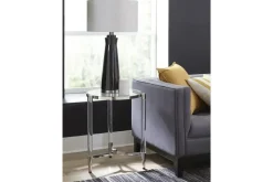 Mor Furniture Sofa & End Tables|Marilyn End Table In Glass/Acrylic/Polished Stainless Steel