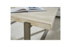 Mor Furniture Sofa & End Tables|Mario Sofa Table In Travertine