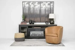 Mor Furniture Chairs|Market Swivel Club Chair In Noce Taupe Leather