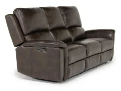 Mor Furniture Living Room Sets|Martina 2 Power Sofa & Loveseat In Dark Brown