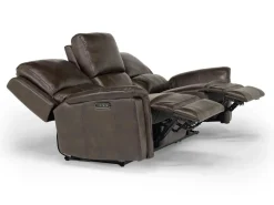 Mor Furniture Living Room Sets|Martina 2 Power Sofa & Loveseat In Dark Brown