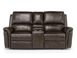 Mor Furniture Living Room Sets|Martina 2 Power Sofa & Loveseat In Dark Brown