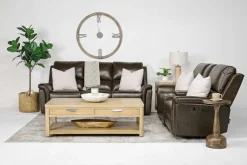 Mor Furniture Reclining Sofas|Living Room Sets|Martina Reclining Sofa & Loveseat In Dark Brown