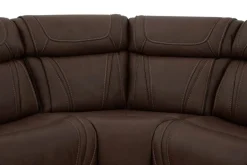 Mor Furniture Reclining Sectionals|Sectionals|Max 6 Piece 2 Power Sectional In Aline Timber Leather