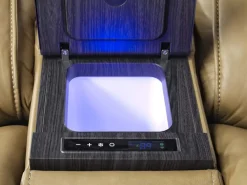 Mor Furniture Reclining Loveseats|Loveseats|Max 2 Power Console Loveseat In Aline Timber Leather