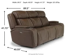 Mor Furniture Reclining Sofas|Sofas|Max 2 Power Sofa In Aline Butternut Leather