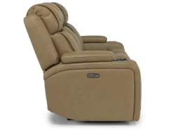 Mor Furniture Reclining Sofas|Sofas|Max 2 Power Sofa In Aline Butternut Leather