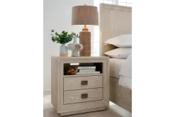 Mor Furniture Nightstands|Maxime 2 Drawer Nightstand W/ Usb In Sugar