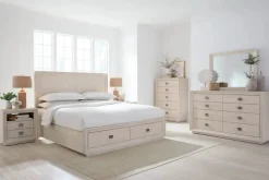 Mor Furniture Bedroom Sets|Maxime Storage Bed, Dresser, Mirror & Nightstand In Sugar, Full