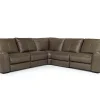 Mor Furniture Sectionals|Mayflower 5 Piece 2 Power Sectional W/ 2 Power Armless Recliner In Seville Umber Leather