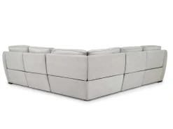 Mor Furniture Sectionals|Mayflower 5 Piece 2 Power Sectional W/ 2 Power Armless Recliner In Ashland Sand