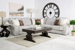 Mor Furniture Sectionals|Mayflower 5 Piece 2 Power Sectional W/ 2 Power Armless Recliner In Ashland Sand