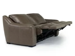 Mor Furniture Reclining Loveseats|Reclining Sofas|Mayflower 2 Power Loveseat In Seville Umber Leather