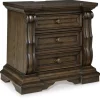 Mor Furniture Nightstands|Maylee 2 Drawer Charging Nightstand In Dark Brown