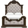 Mor Furniture Upholstered Beds|Beds|Maylee Upholstered Panel Bed In Dark Brown, Queen