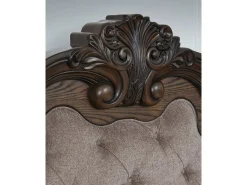Mor Furniture Upholstered Beds|Beds|Maylee Upholstered Panel Bed In Dark Brown, Queen