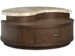 Mor Furniture Coffee Tables|Mcpherson Round Coffee Table In Burnt Umber