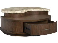 Mor Furniture Coffee Tables|Mcpherson Round Coffee Table In Burnt Umber